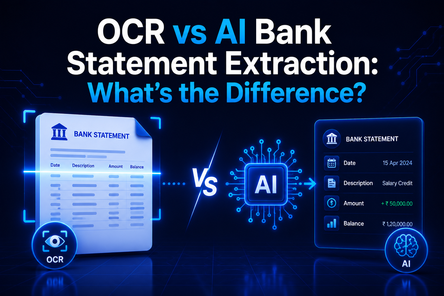 OCR vs AI Bank Statement Extraction: What's the Difference?